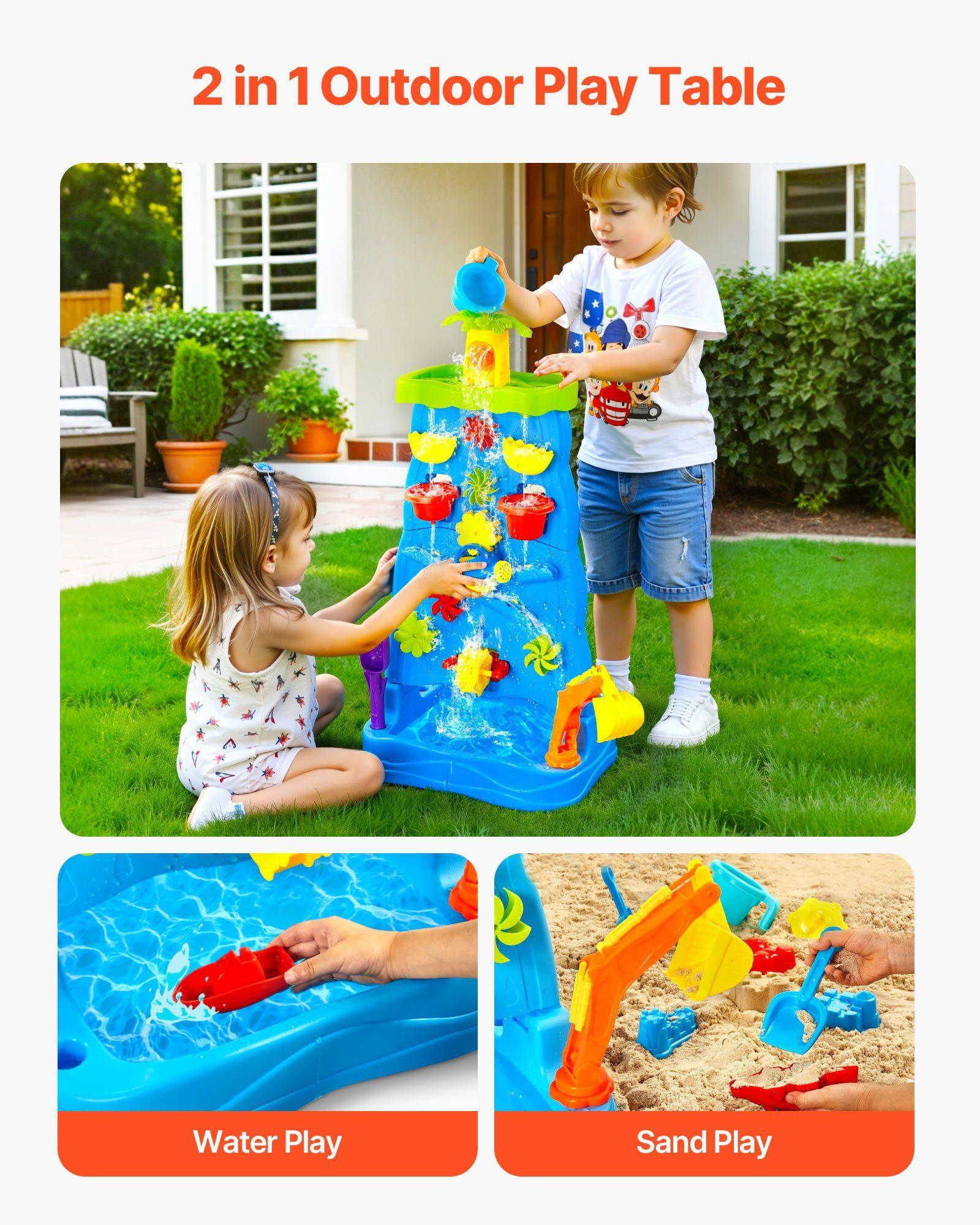 Double-Sided 44lb 8000ml Kids  - Kids Outdoor Sensory Table 评论和价格