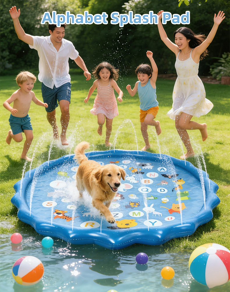 Alphabet Inflatable Water Spri - Slip Slide Water Mat 评论和价格