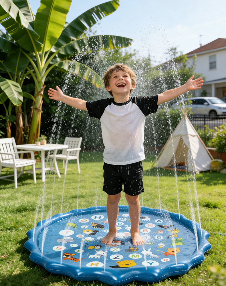 Alphabet Inflatable Water Spri - Slip Slide Water Mat 评论和价格