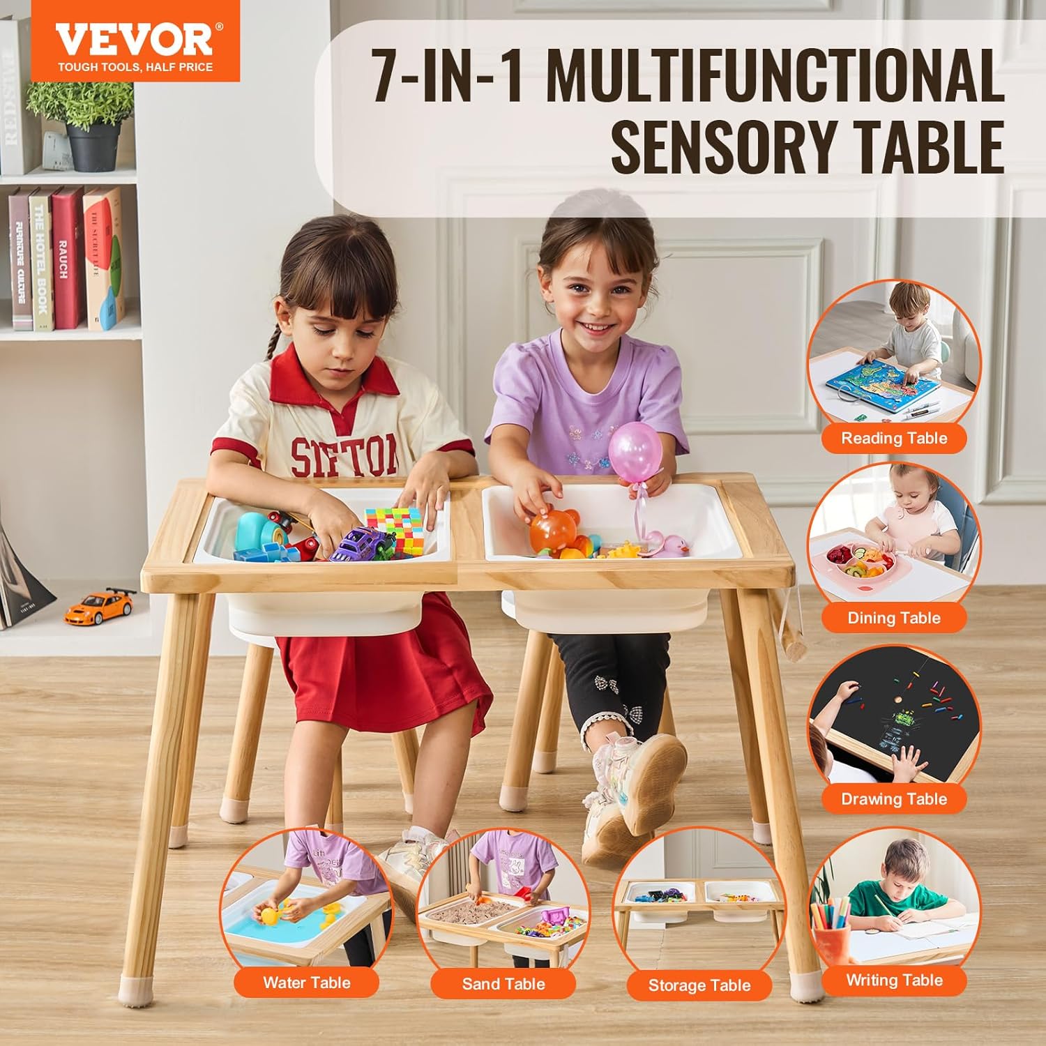 Kids Sensory Table & 2 Chairs  - Kids Outdoor Sensory Table 评论和价格