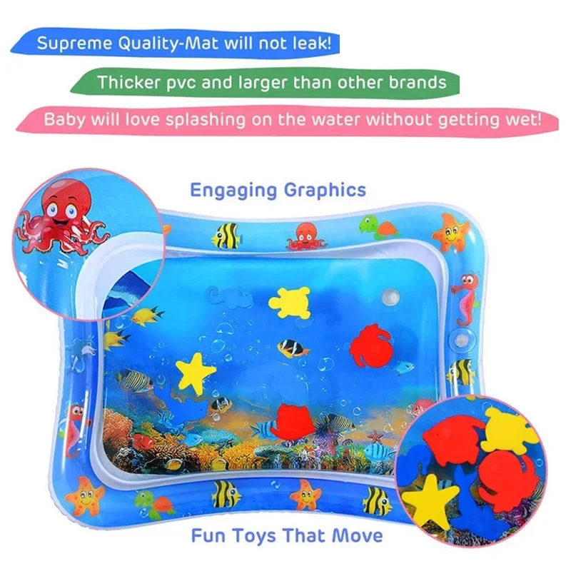 Baby Water Play Mat Inflatable - Slip Slide Water Mat 评论和价格