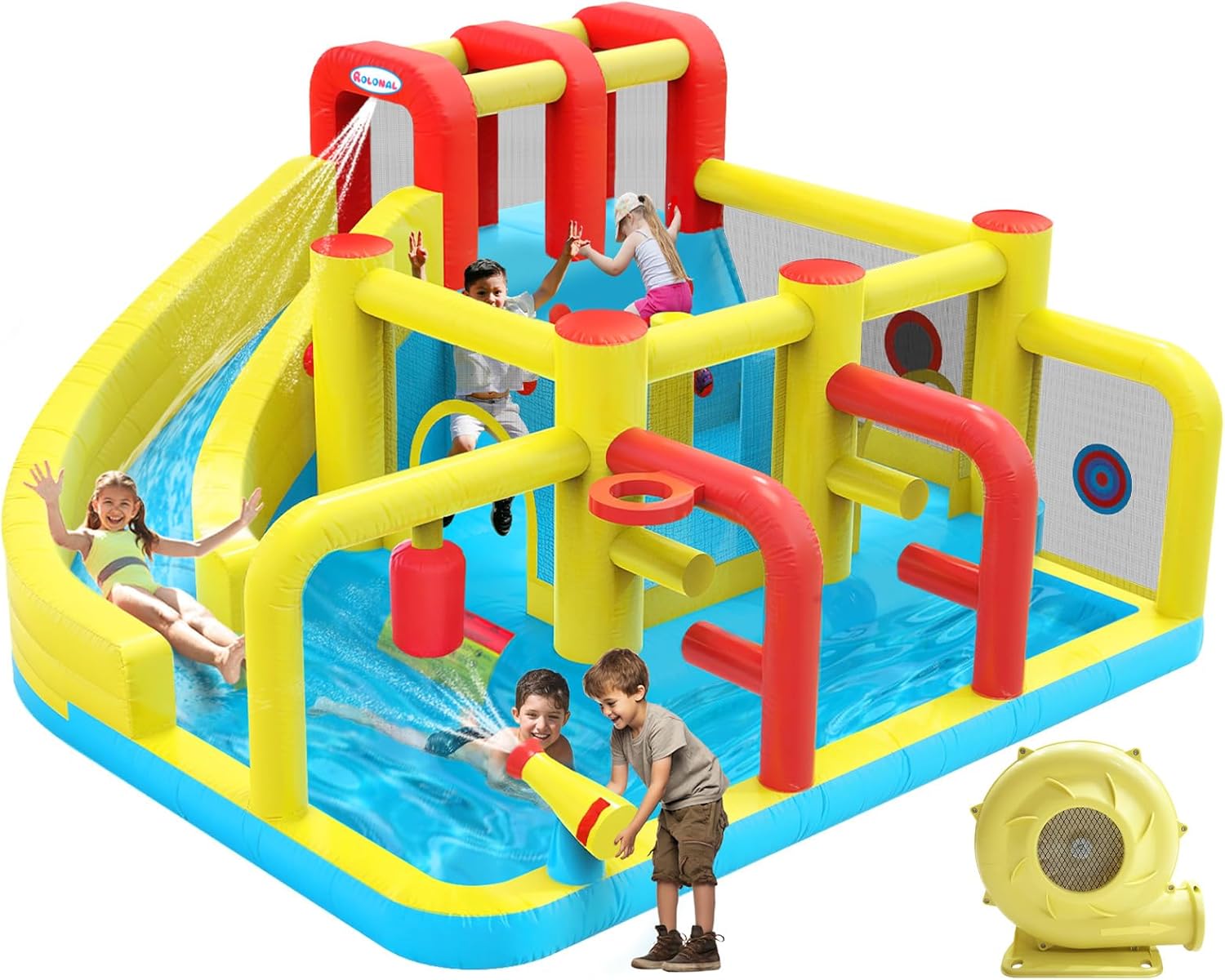 Kids Inflatable Water Slide Bo - Kids Outdoor Basketball Hoop 评论和价格