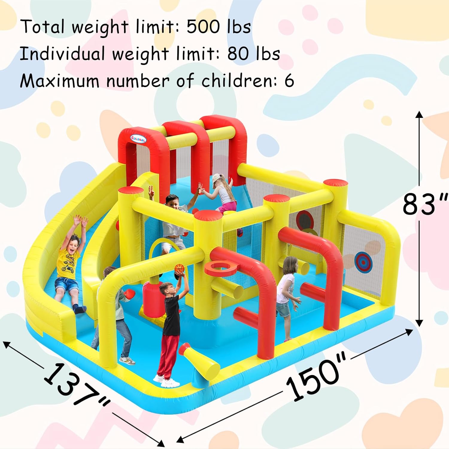 Kids Inflatable Water Slide Bo - Kids Outdoor Basketball Hoop 评论和价格