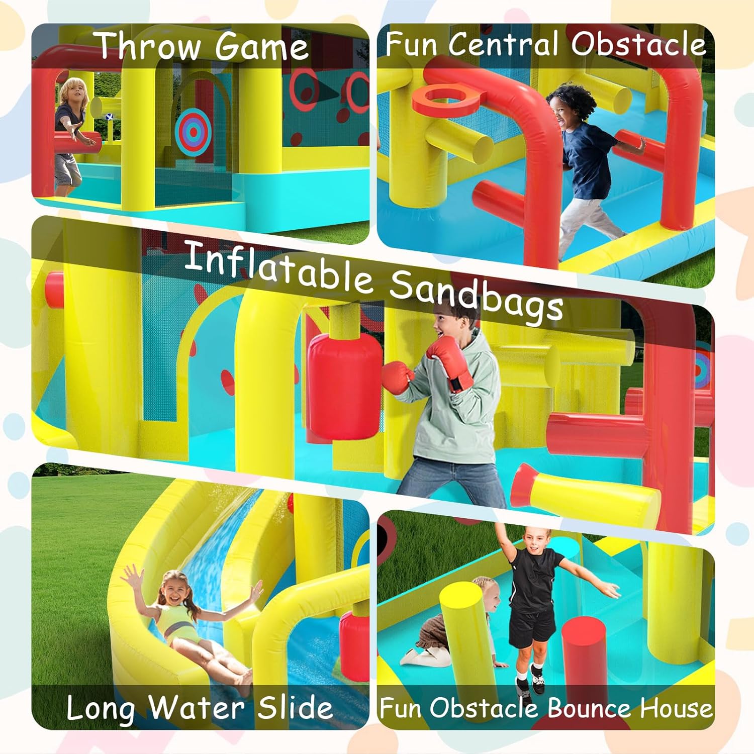 Kids Inflatable Water Slide Bo - Kids Outdoor Basketball Hoop 评论和价格