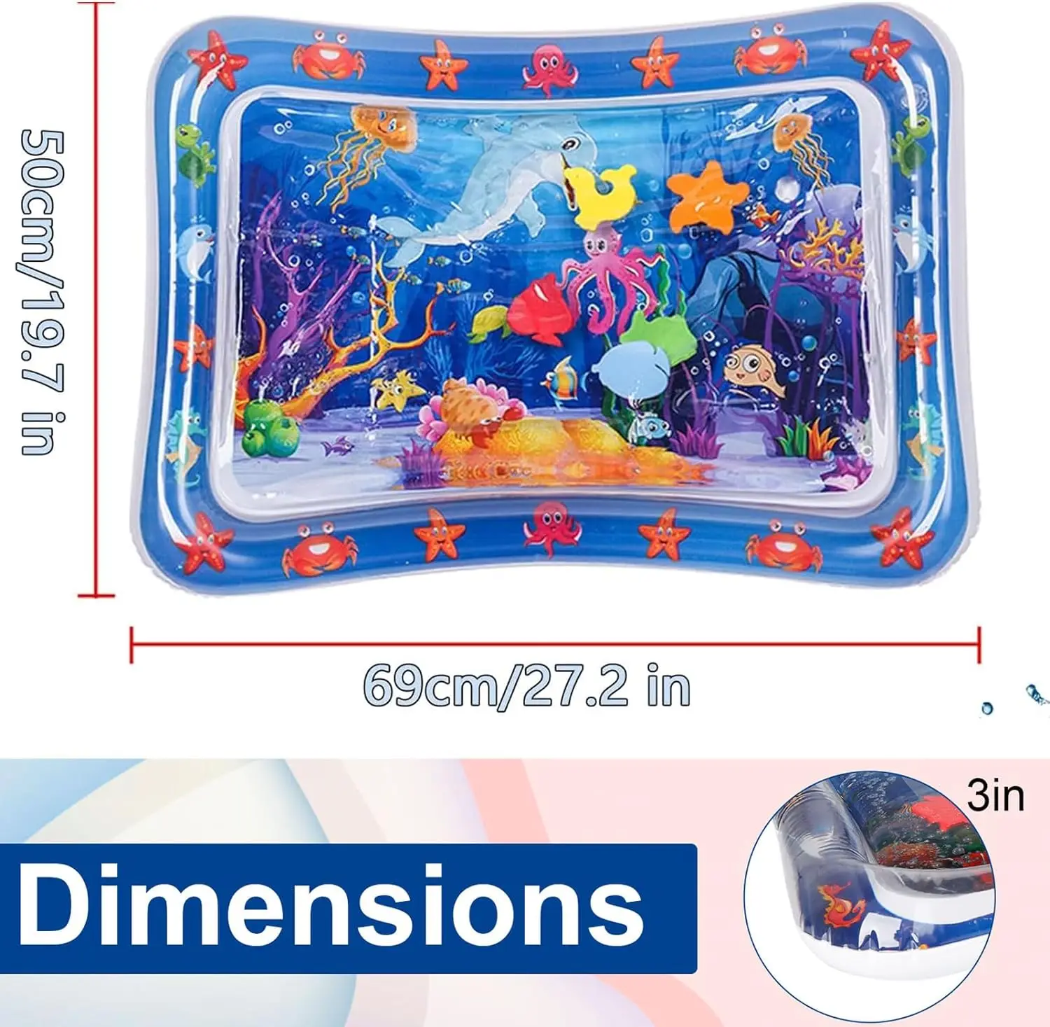 Water Sensory Play Mat Thicken - Slip Slide Water Mat 评论和价格