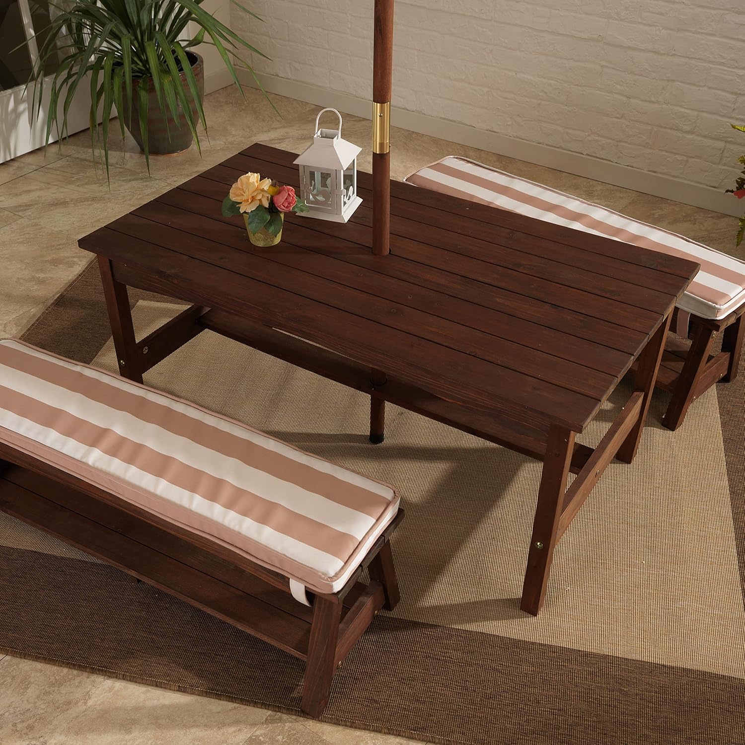 Outdoor Wooden Table & Bench S - Kids Outdoor Umbrella 评论和价格