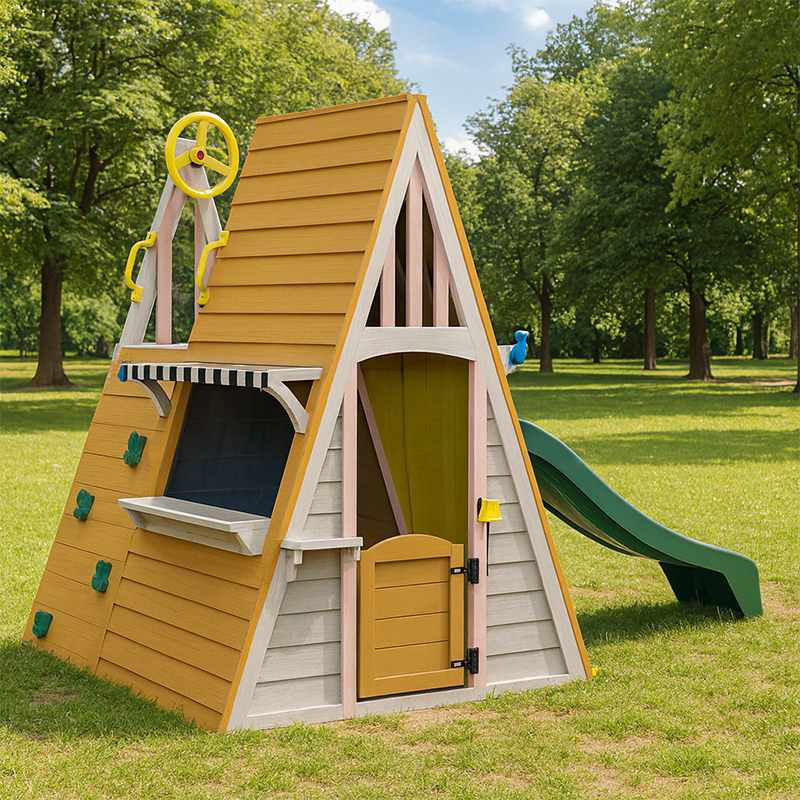 Kids Outdoor Playground Equipm - Kids Outdoor Wooden Climbing Frame 评论和价格