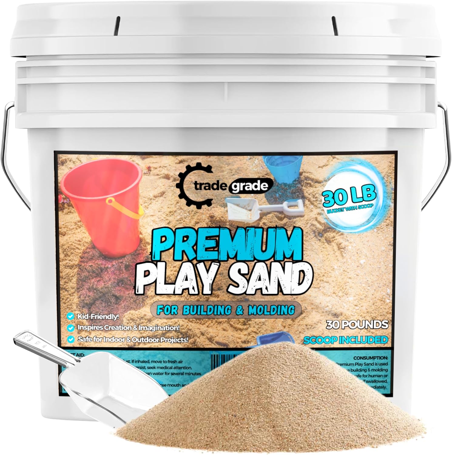 Premium Play Sand - 30 lb Buck - Kids Outdoor Sensory Table 评论和价格