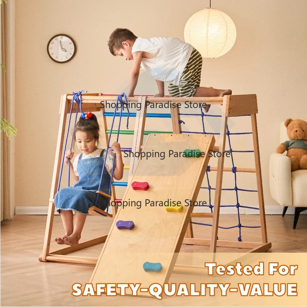 Kids Wooden Rainbow Climbing F - Kids Outdoor Wooden Climbing Frame 评论和价格
