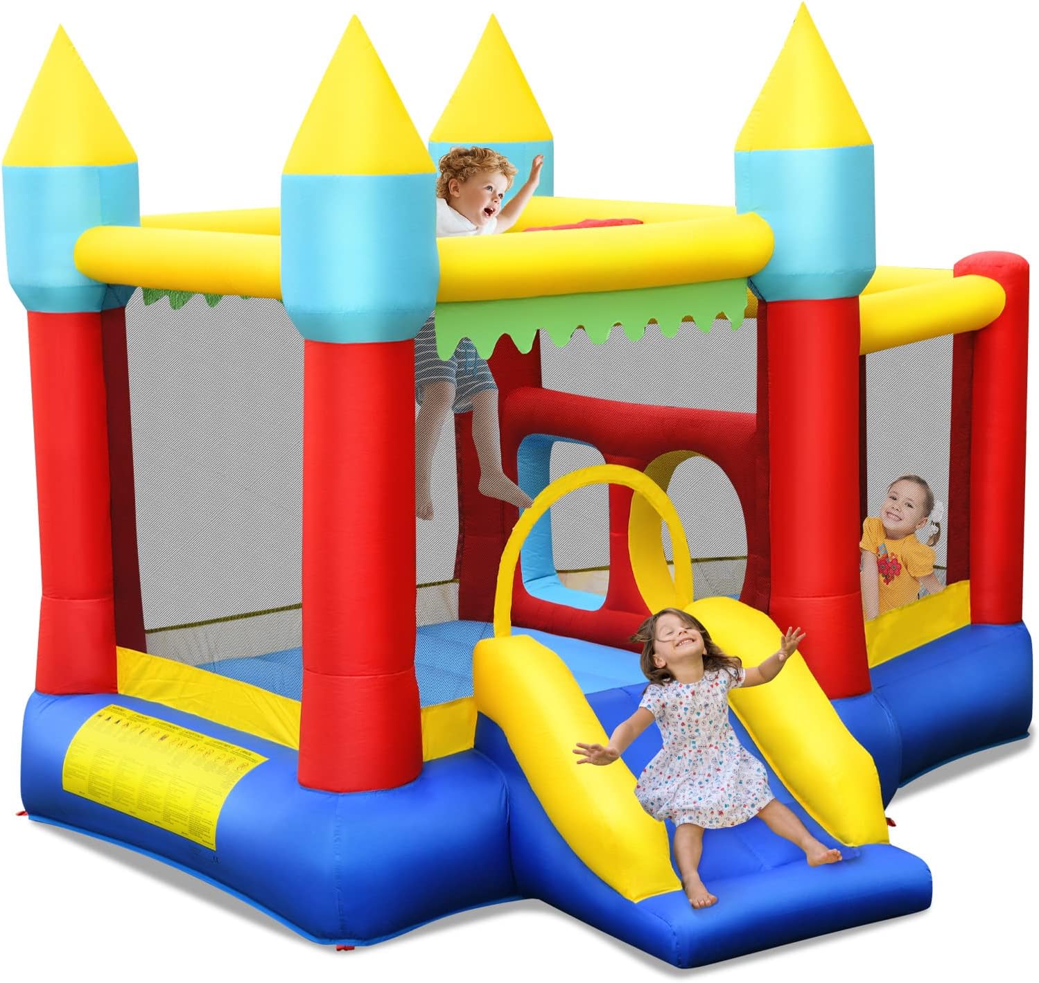 Inflatable Bounce Castle for K - Kids Outdoor Basketball Hoop 评论和价格
