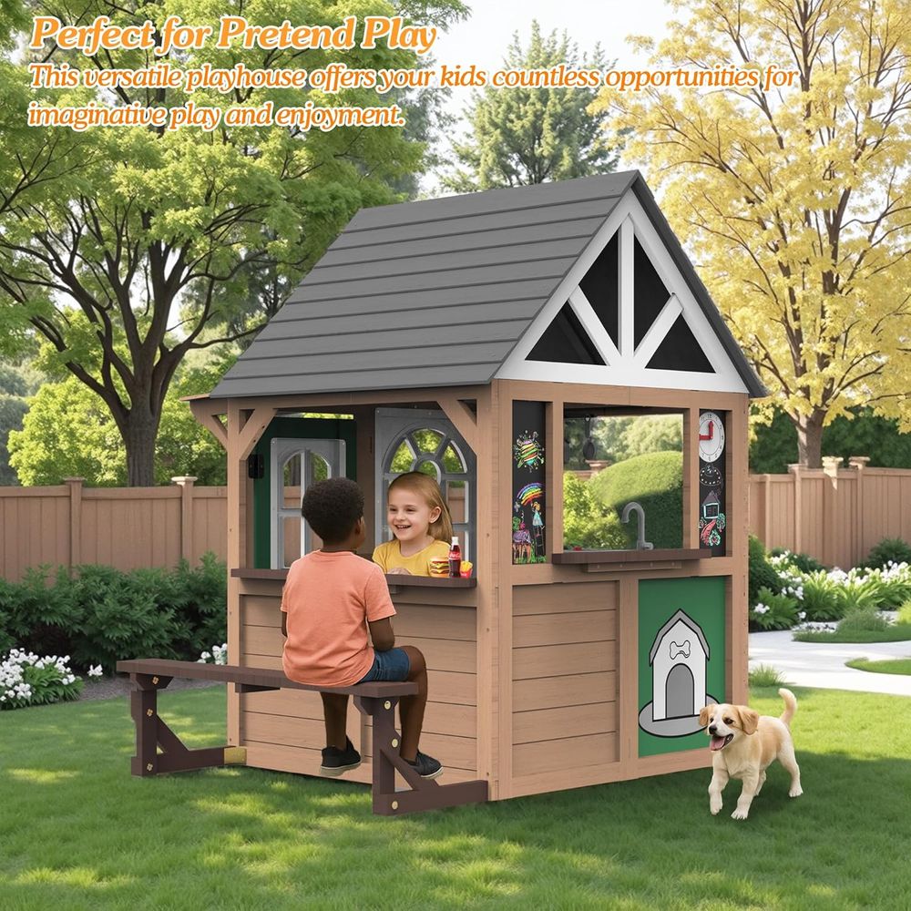 Seizeen Outdoor Play House or  - Kids Outdoor Kitchen 评论和价格