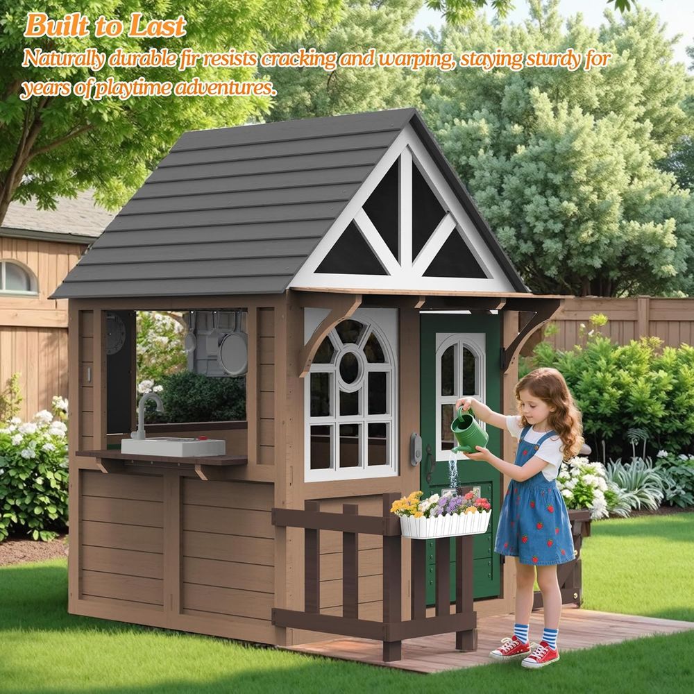 Seizeen Outdoor Play House or  - Kids Outdoor Kitchen 评论和价格